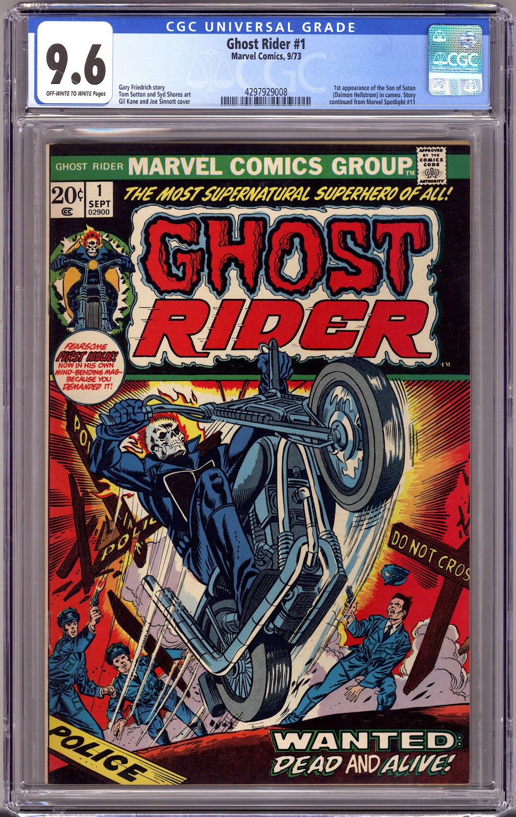 Ghost Rider Vol 1 1 CGC 9.6 (NM+)   (1973)