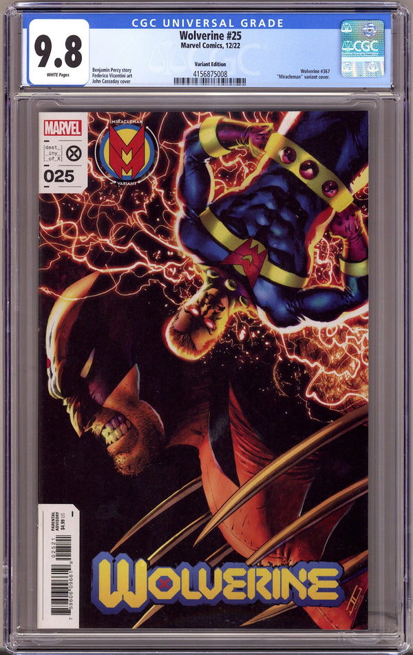 Wolverine Vol 7 25 CGC 9.8 (NM/M) Cracked Case (2022) Cassaday Variant