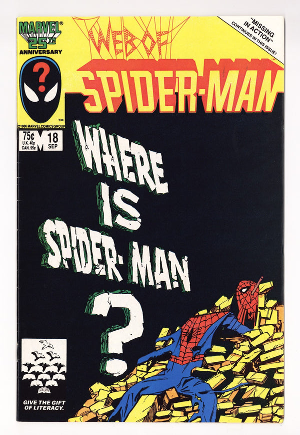 Web of Spider-Man Vol 1 18 FN/VF (7.0) (1986)