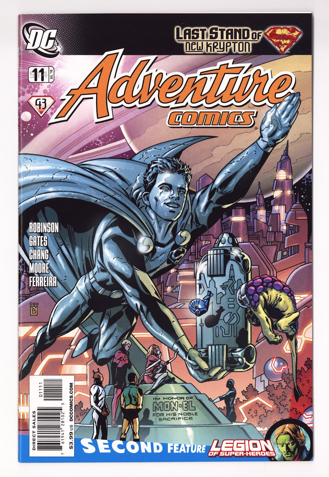 Adventure Comics Vol 3 11 / 514 High Grade (2010) 11 Cover 