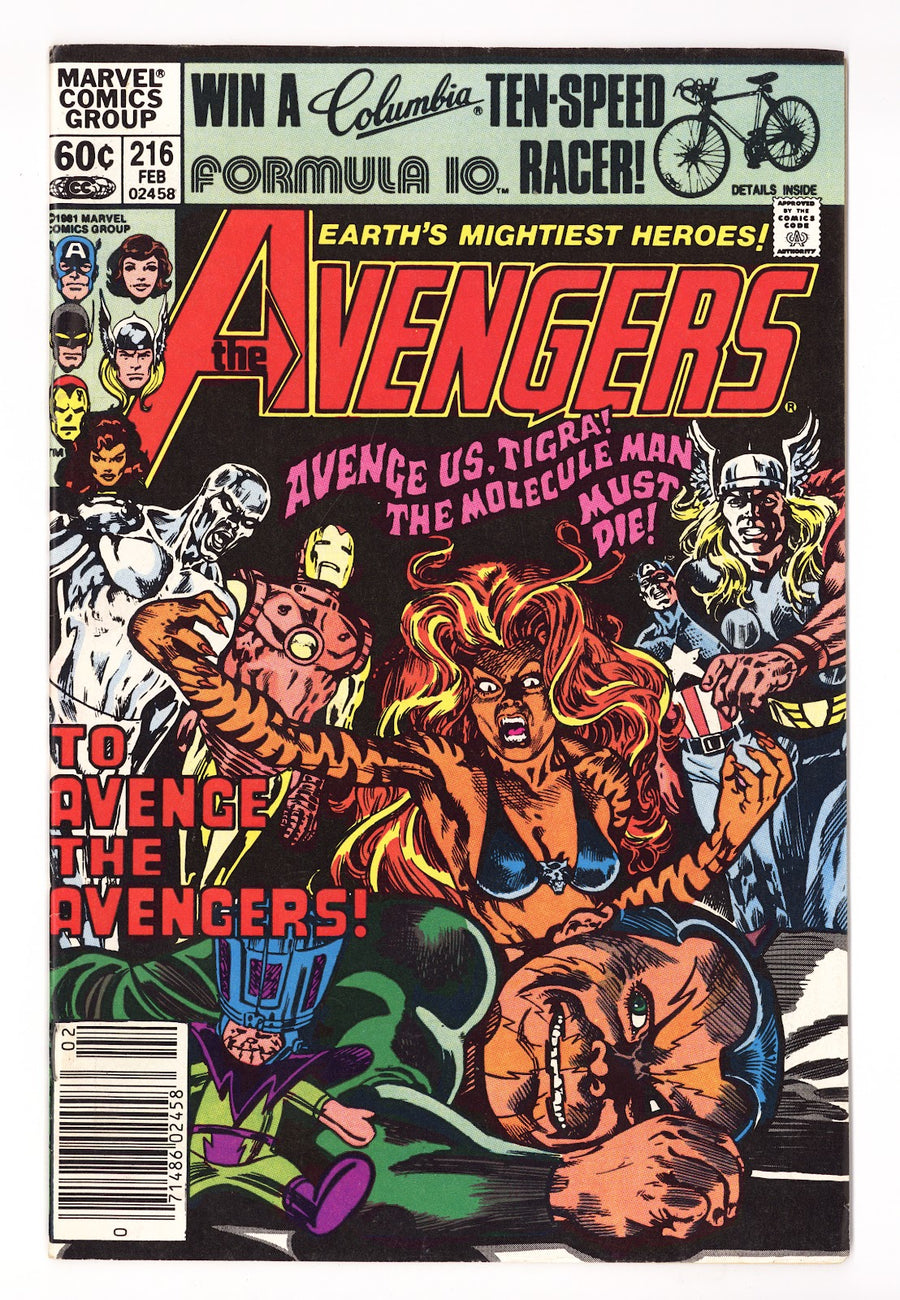 The Avengers Vol 1 216 Mid Grade (1982) Newsstand 