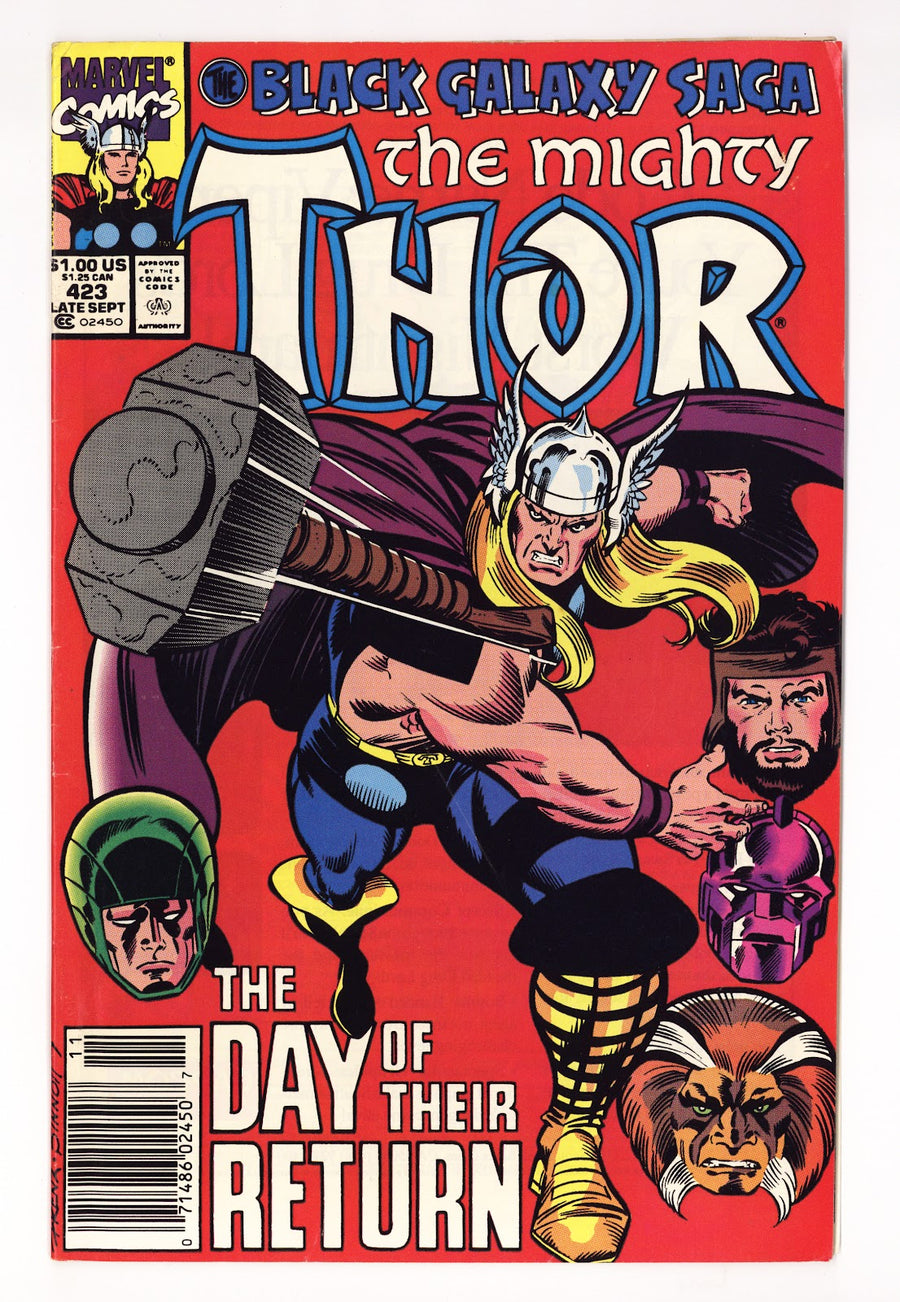 Thor Vol 1 423  Mid Grade   (1990)   Newsstand