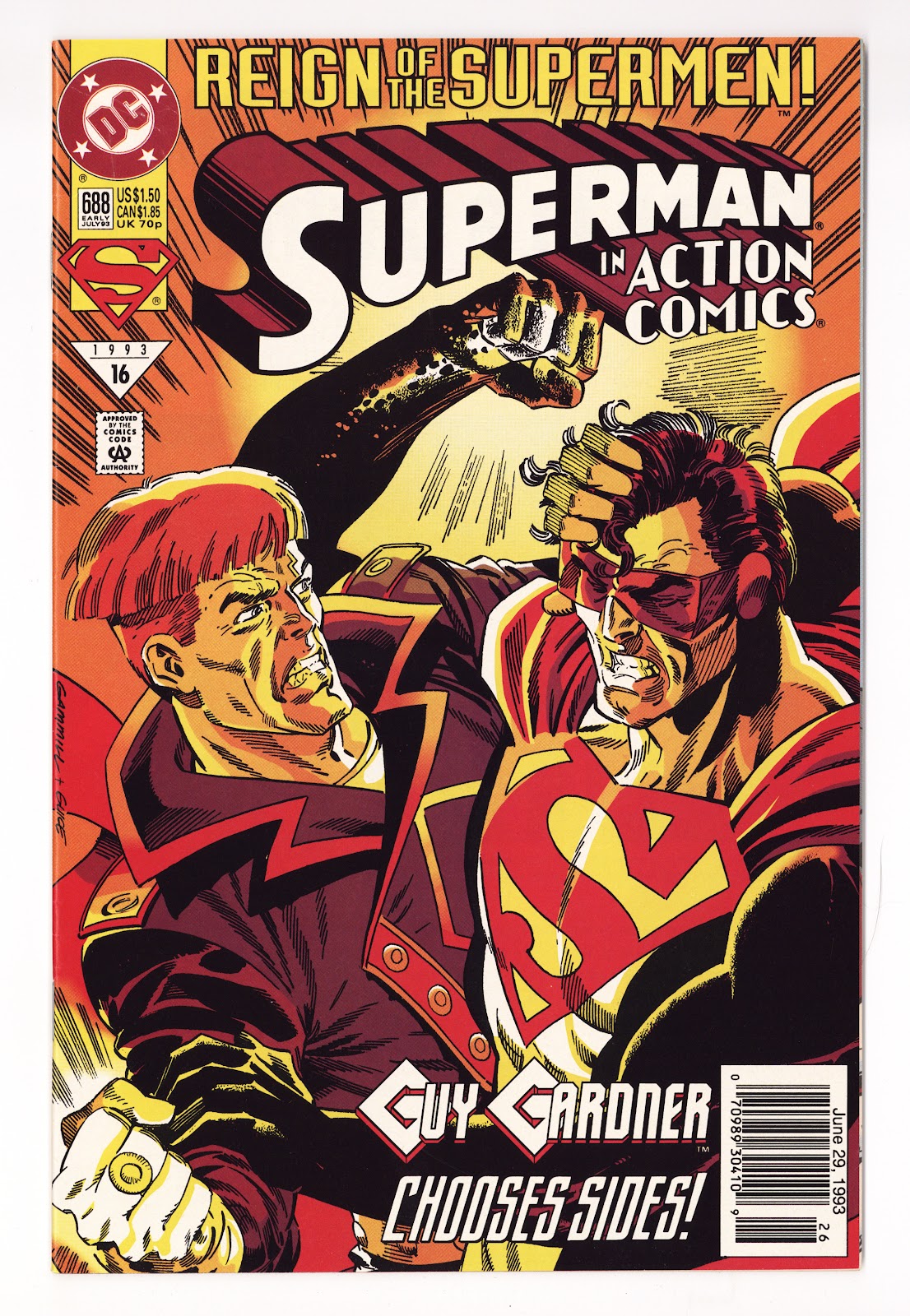 Action Comics Vol 1 688 Mid Grade (1993) Newsstand 