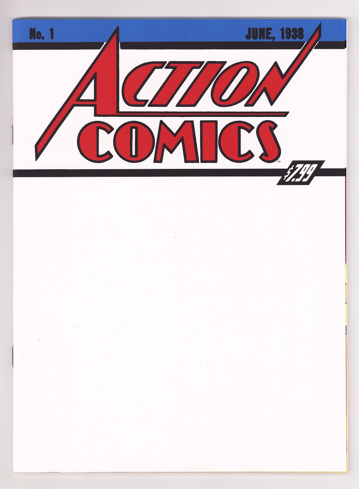 Action Comics Vol 1 1 Blank Variant (2026)