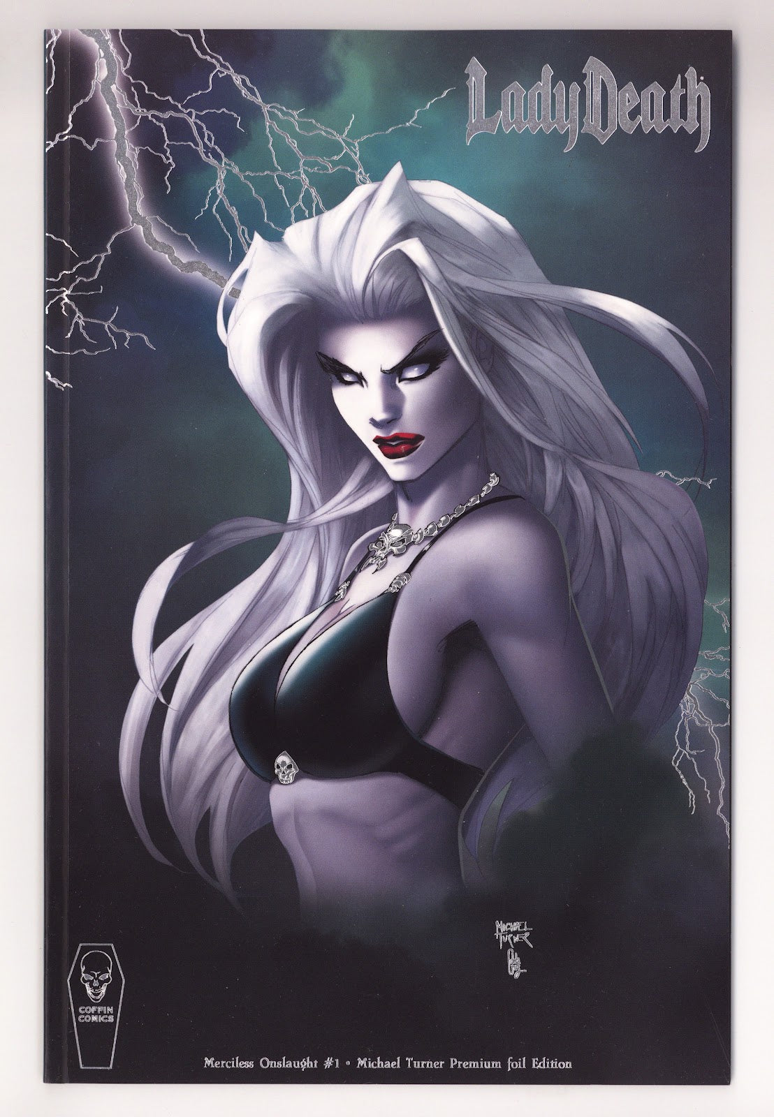 Lady Death: Merciless Onslaught 1 NM- (9.2) (2017) Turner Foil Premium Variant 