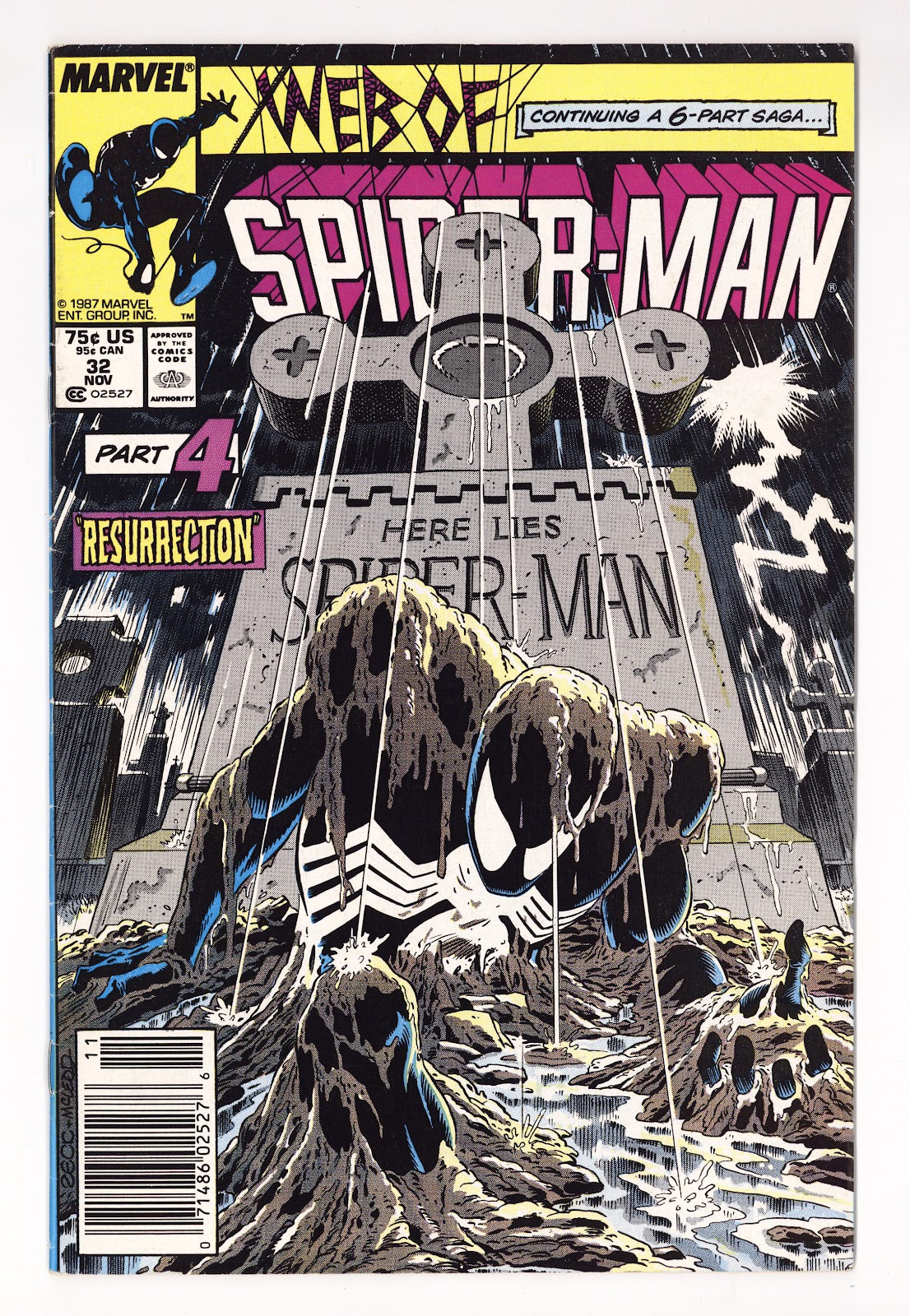 Web of Spider-Man Vol 1 32 FN+ (6.5) (1987) Newsstand 