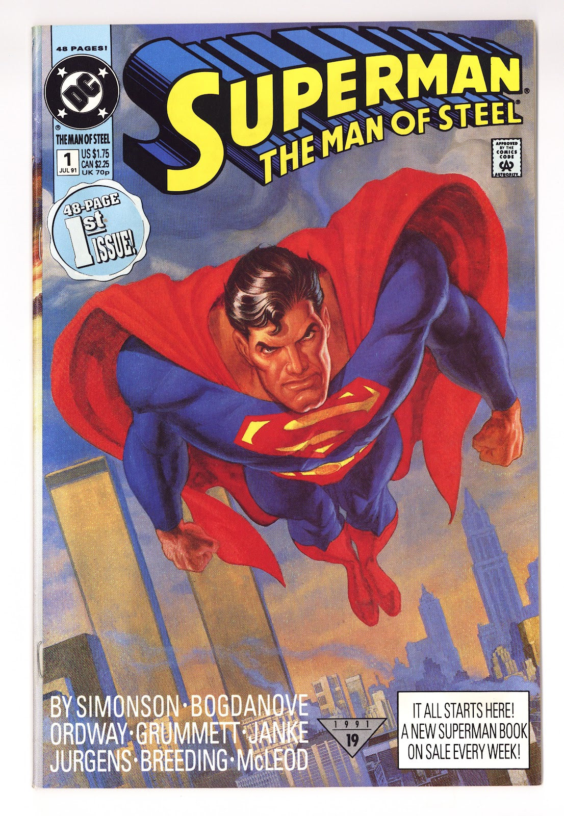 Superman: The Man of Steel 1 High Grade (1991) 
