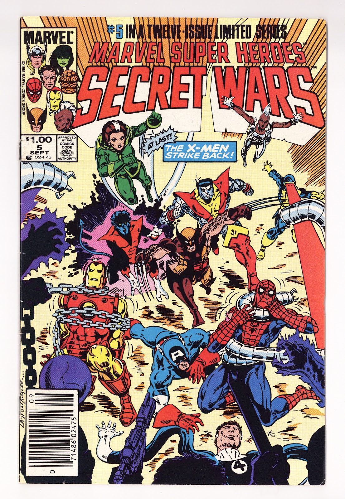 Marvel Super-Heroes Secret Wars Vol 1 5 VG+ (4.5) (1984) Canadian Price Variant 