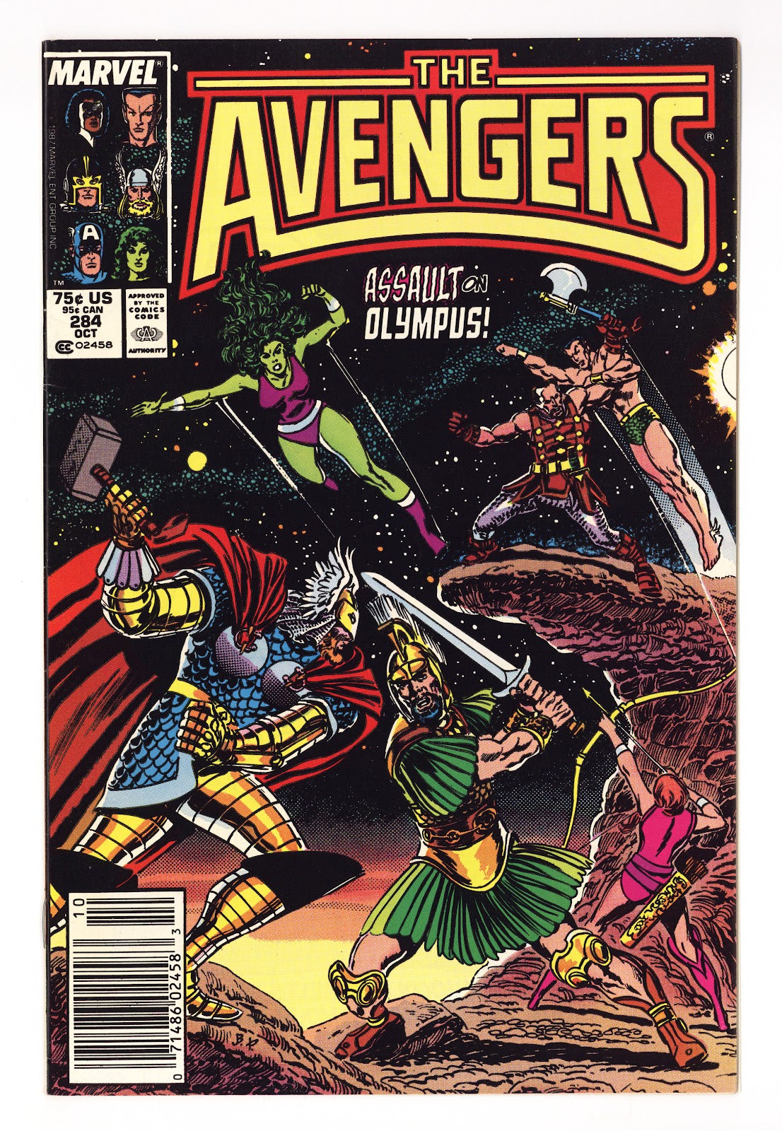The Avengers Vol 1 284  Mid Grade   (1987)   Newsstand  