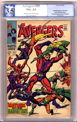 The Avengers Vol 1 55 PGX 3.5 (VG-)   (1968)