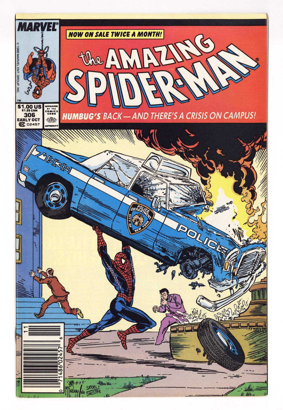 The Amazing Spider-Man Vol 1 306 FN- (5.5) (1988) Newsstand 