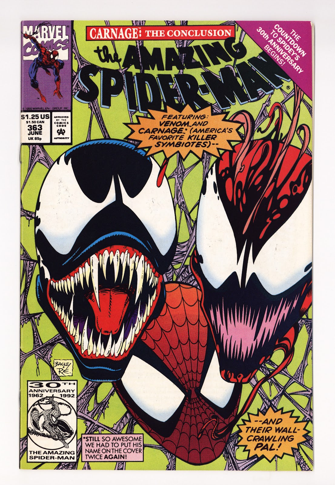 The Amazing Spider-Man Vol 1 363 VF+ (8.5) (1992) 