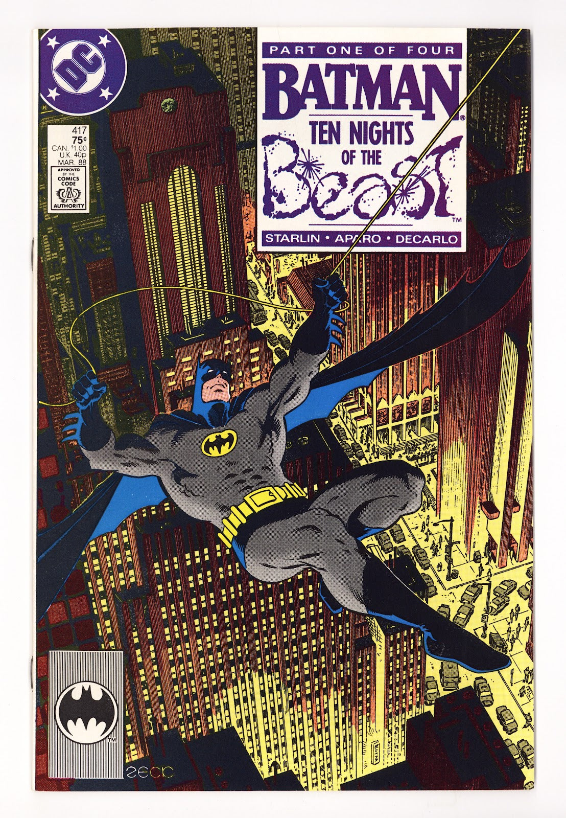Batman Vol 1 417 VF+ (8.5) (1988)  