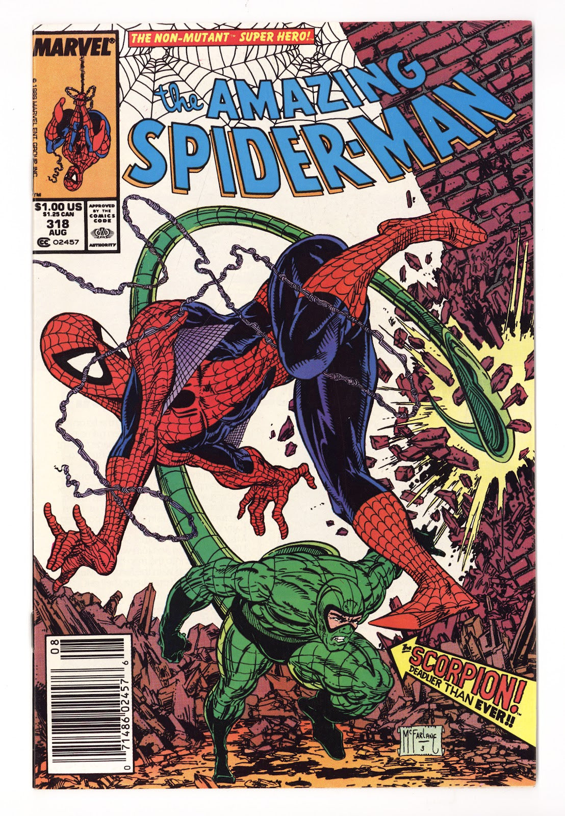 The Amazing Spider-Man Vol 1 318 VF (8.0) (1989) Newsstand 