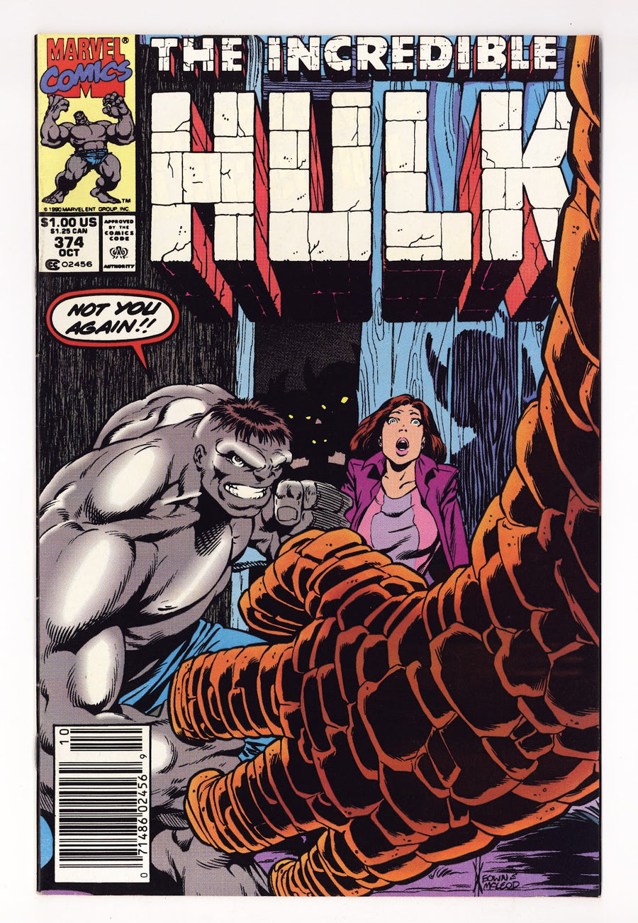 The Incredible Hulk Vol 1 374  Mid Grade   (1990)   Newsstand