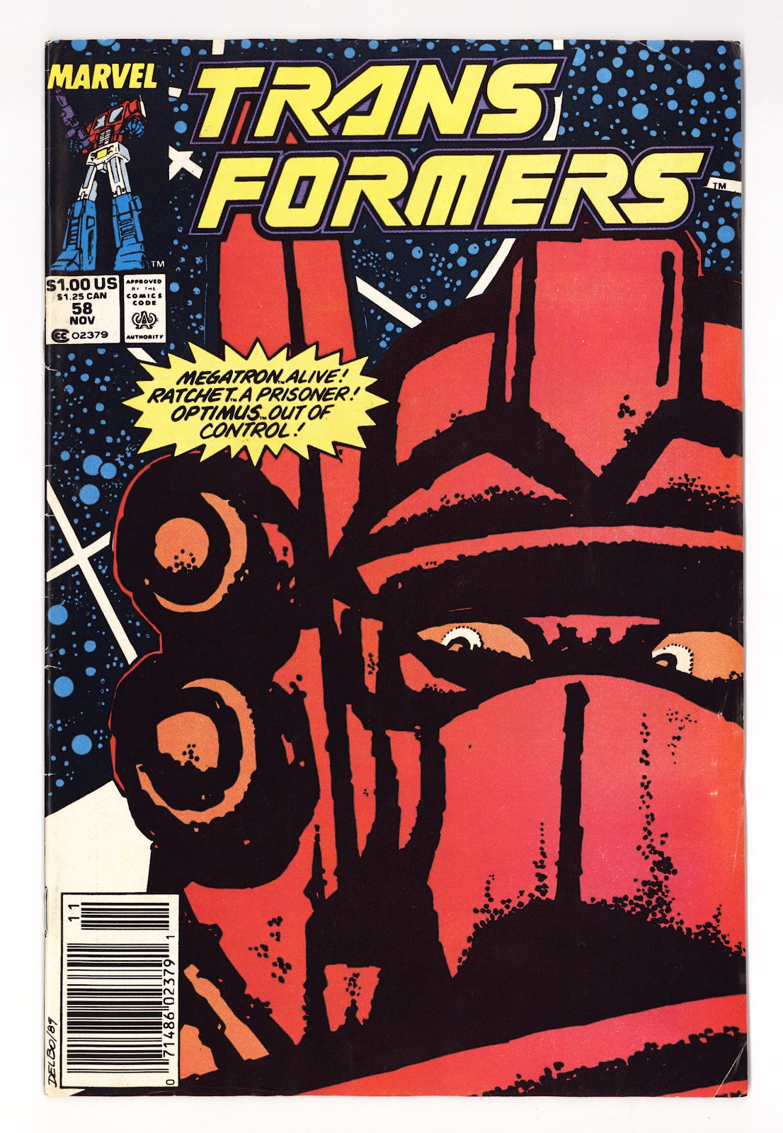 The Transformers Vol 1 58  Low Grade   (1989)   Newsstand  