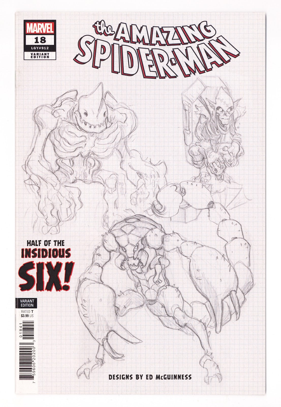 The Amazing Spider-Man Vol 6 18 (912) High Grade (2023) McGuinness Design Variant 