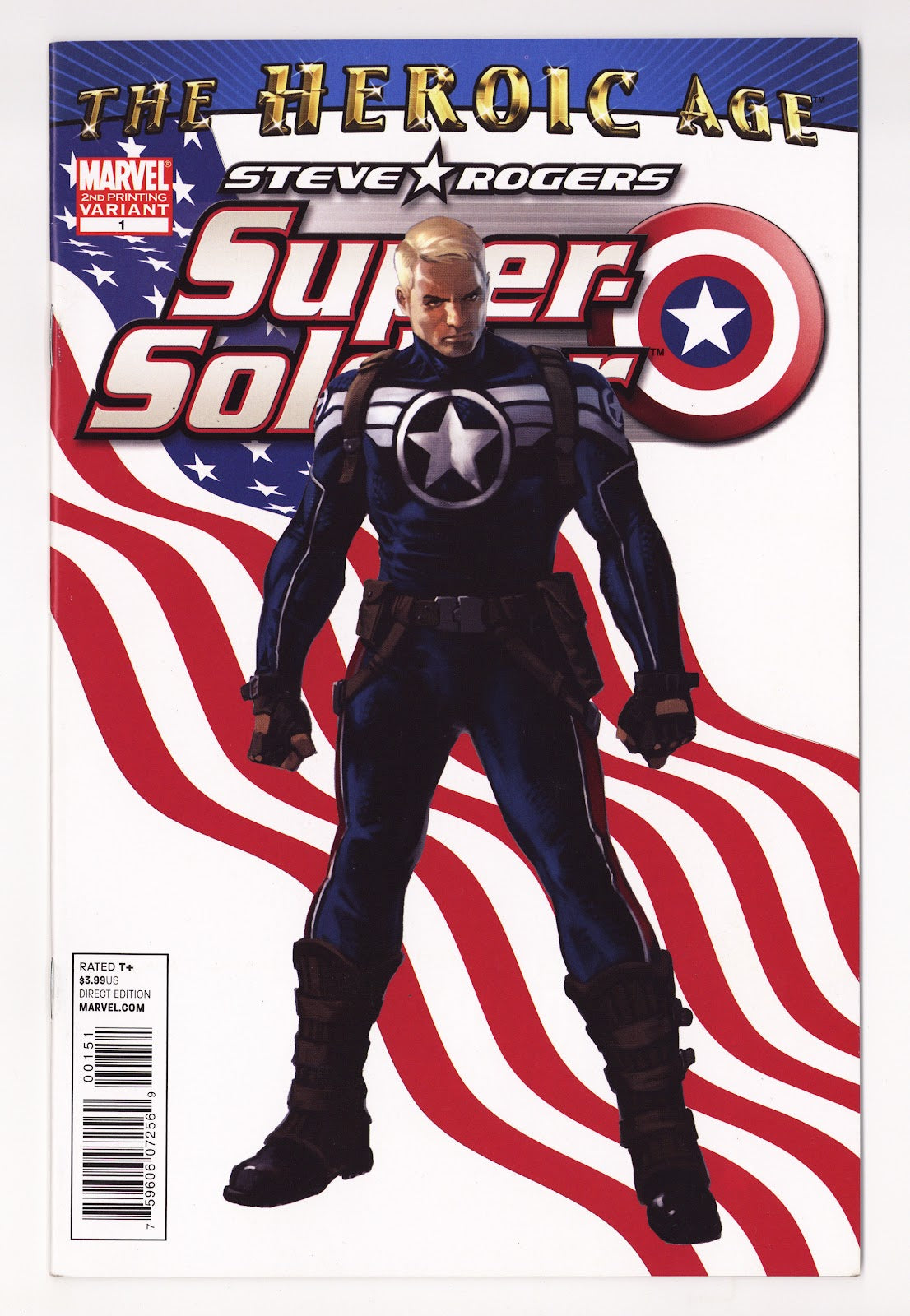 Steve Rogers: Super-Soldier   1  Mid Grade   (2010)   2nd Print  