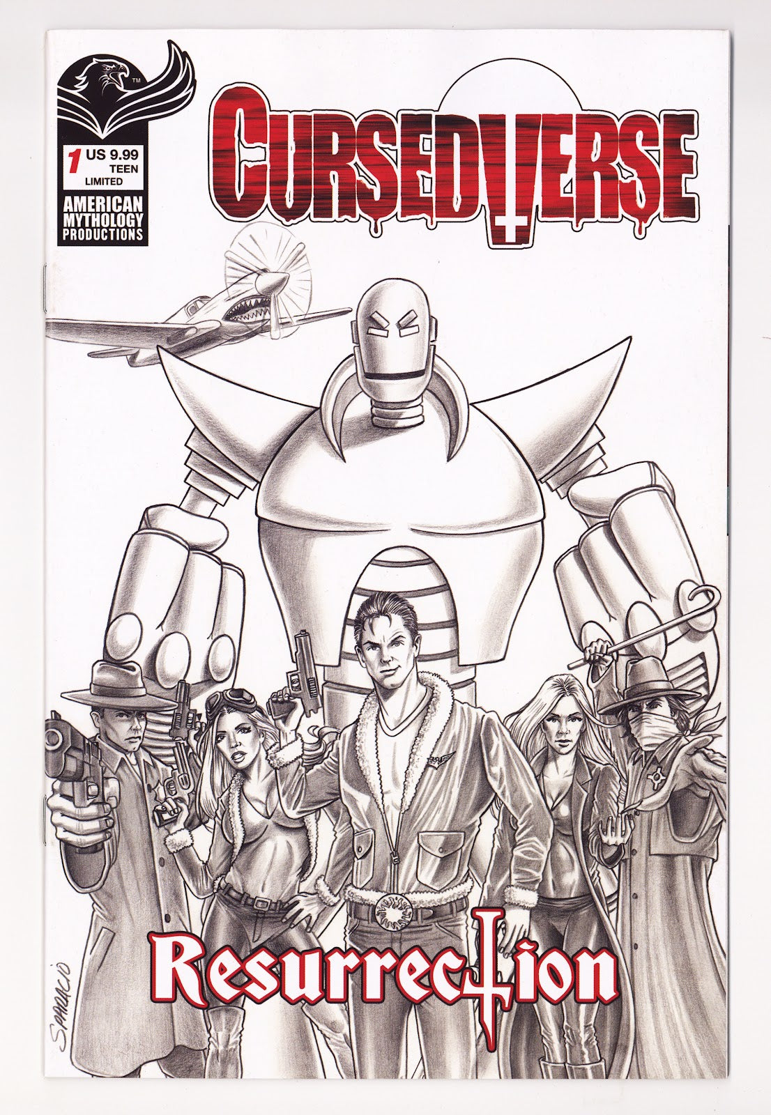 Cursedverse Resurrection #1 (2026) Sparacio B&W Variant