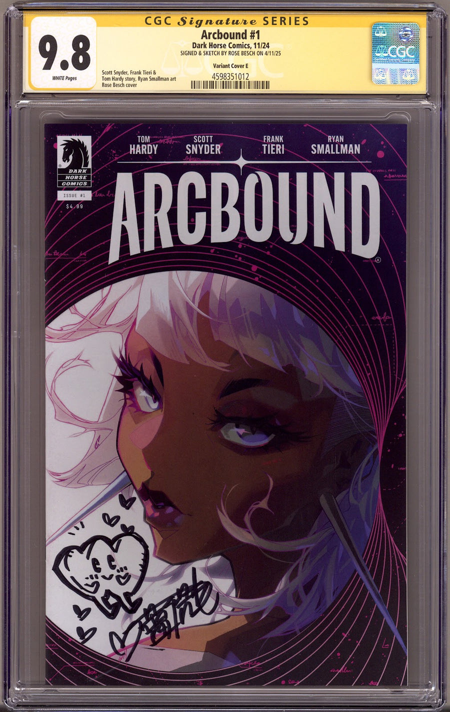 Arcbound   1 CGC 9.8 (NM/M)   (2024) Besch   Incentive Variant  Signed / Remarked x1 Cover Rose Besch 
