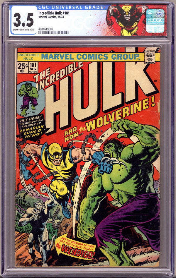 The Incredible Hulk Vol 1 181 CGC 3.5 (VG-)   (1974)