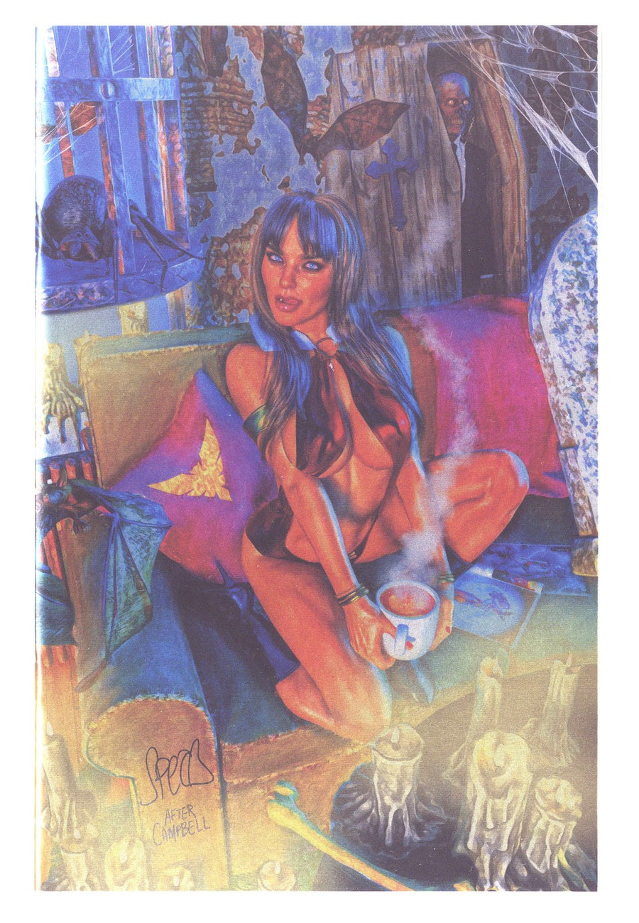 Vampirella Vol 7 2 (677) NM (9.4) (2025) Spears Blue Foil Virgin Variant 