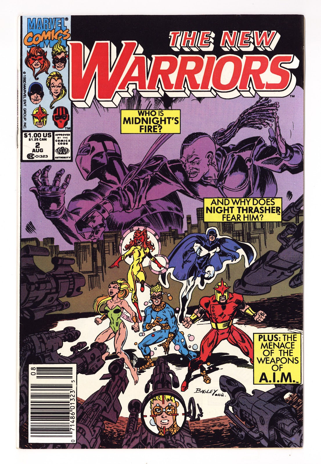 The New Warriors Vol 1 2 Mid Grade (1990) Newsstand 