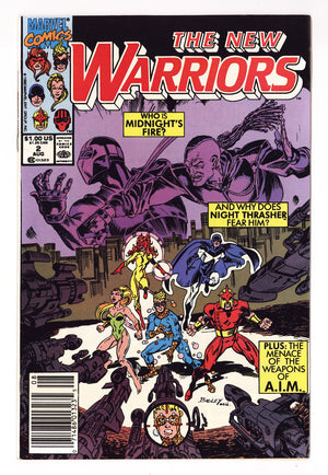 The New Warriors Vol 1 2 Mid Grade (1990) Newsstand