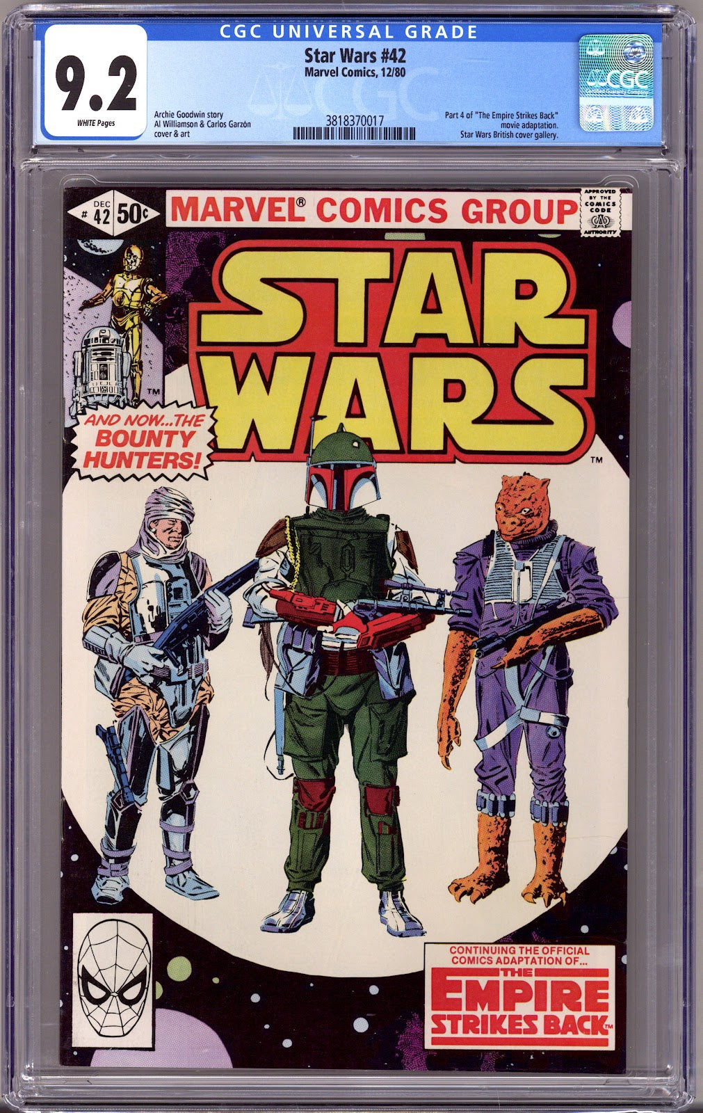 Star Wars Vol 1 42 CGC 9.2 (NM-)   (1980)