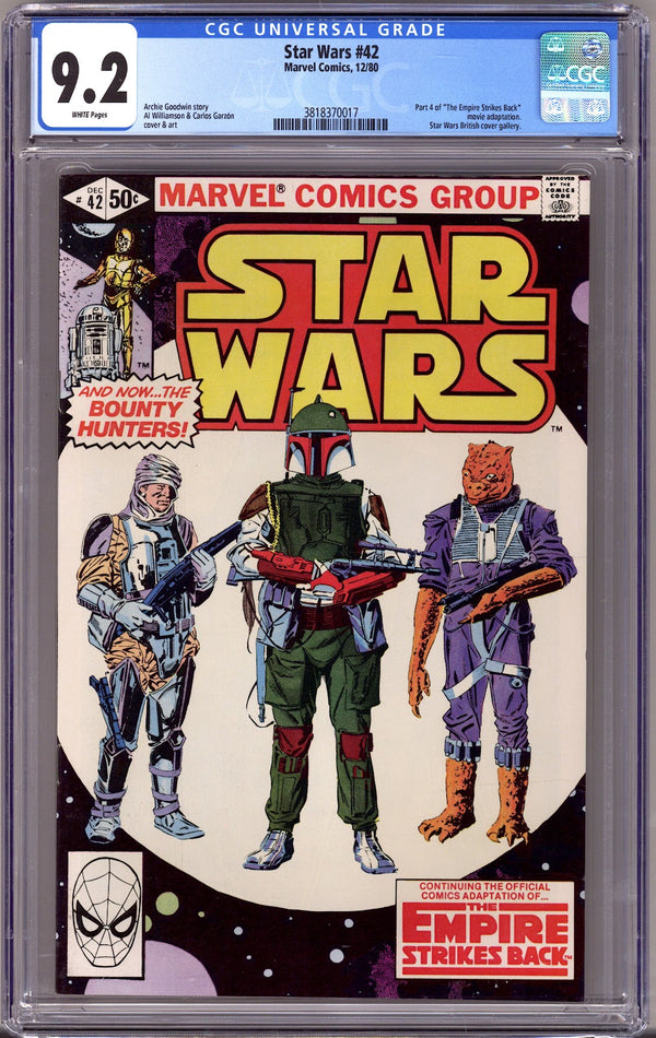 Star Wars Vol 1 42 CGC 9.2 (NM-)   (1980)