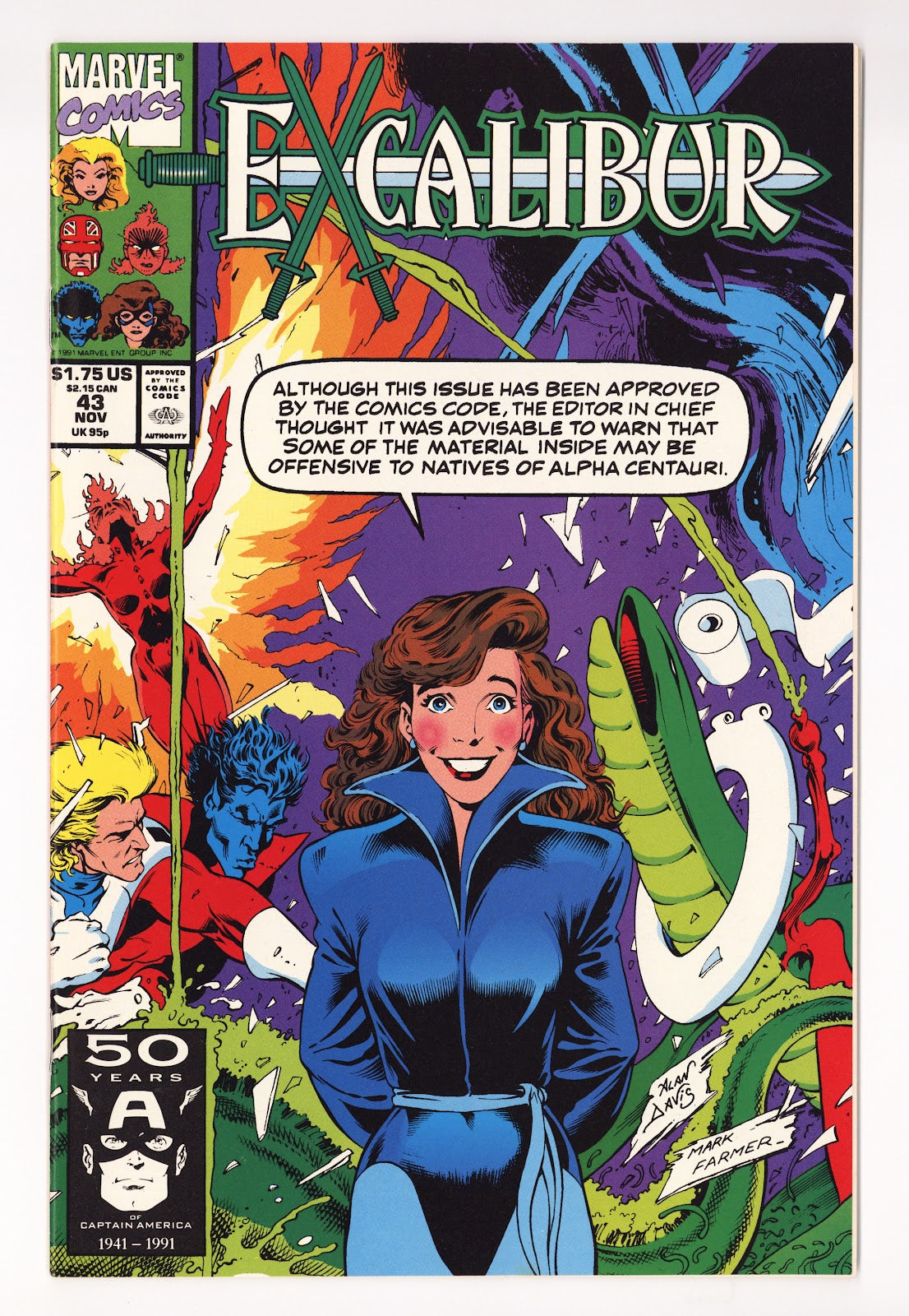 Excalibur Vol 1 43  High Grade   (1991)     