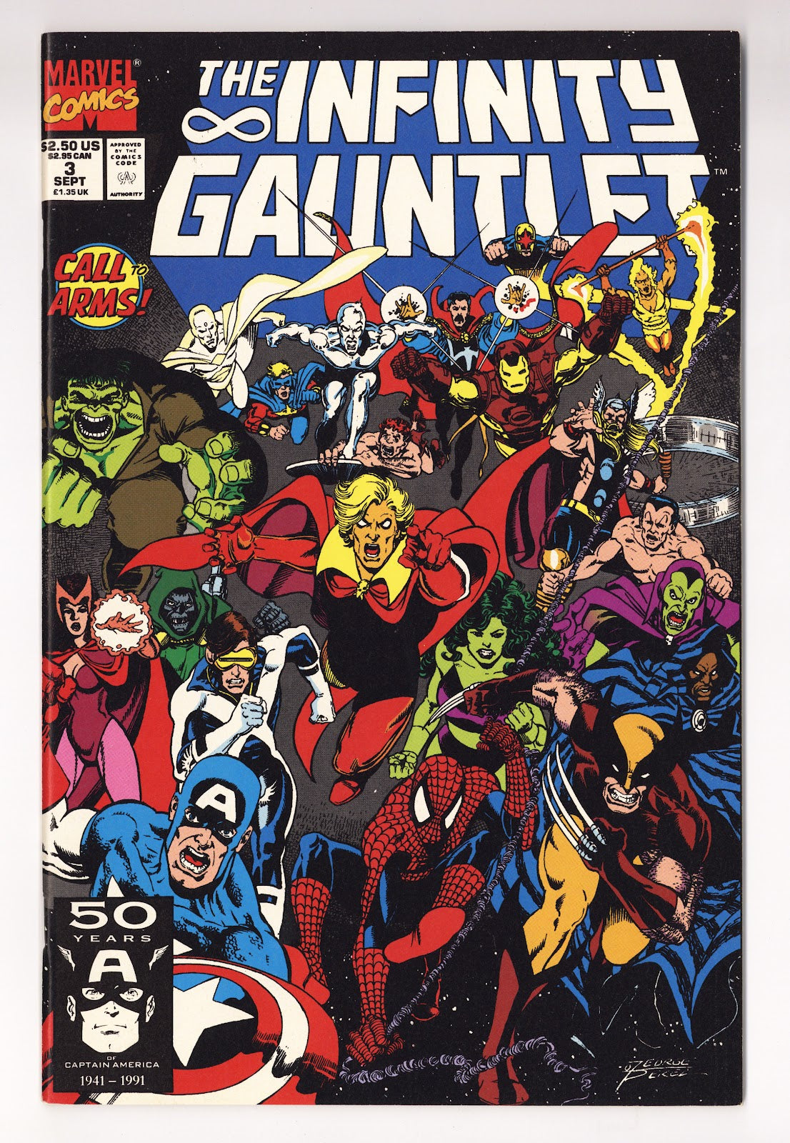 The Infinity Gauntlet Vol 1 3 NM- (9.2) (1991) 