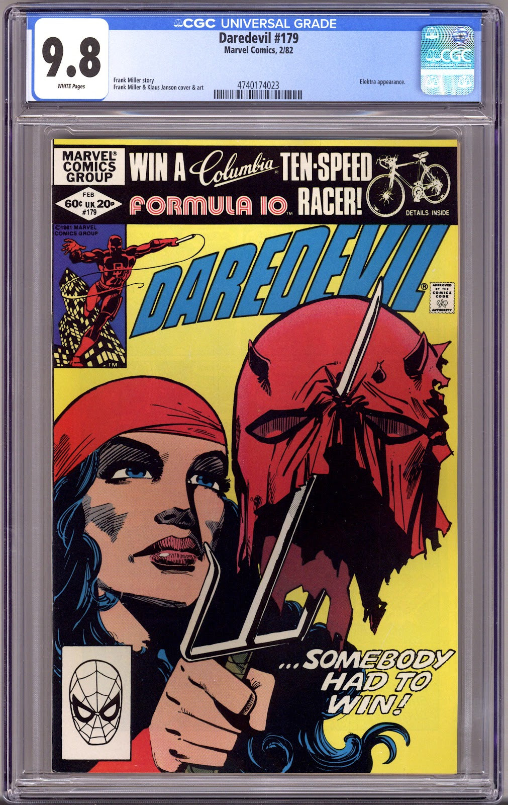 Daredevil Vol 1 179 CGC 9.8 (NM/M)   (1982)