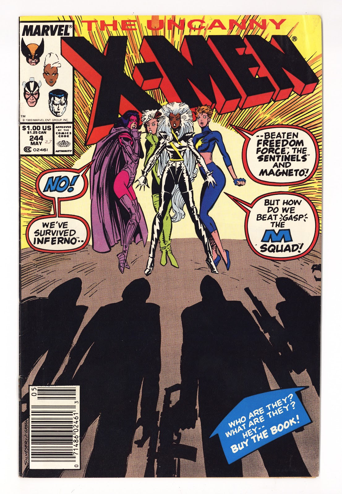 The Uncanny X-Men Vol 1 244  FN- (5.5)   (1989)   Newsstand