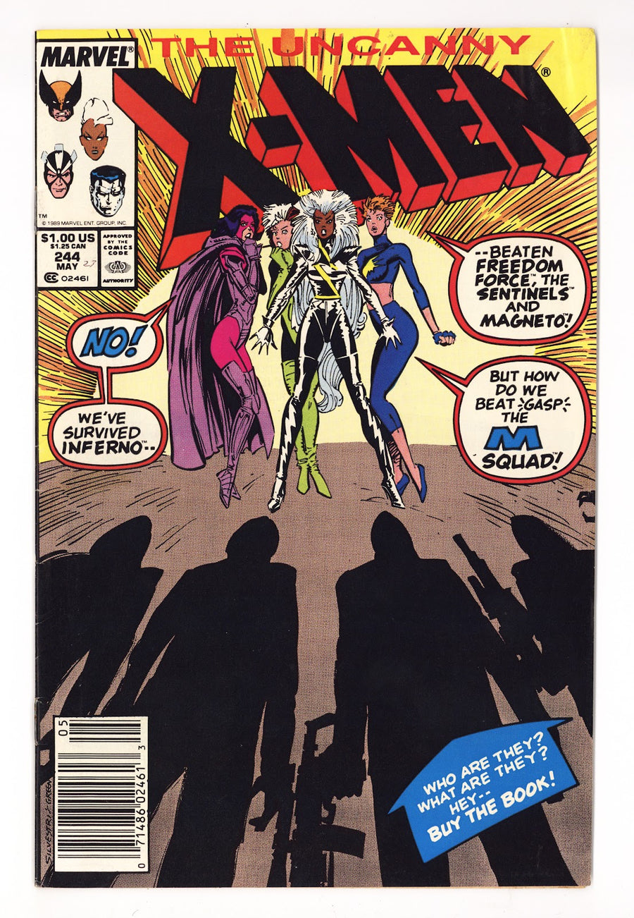 The Uncanny X-Men Vol 1 244  FN- (5.5)   (1989)   Newsstand