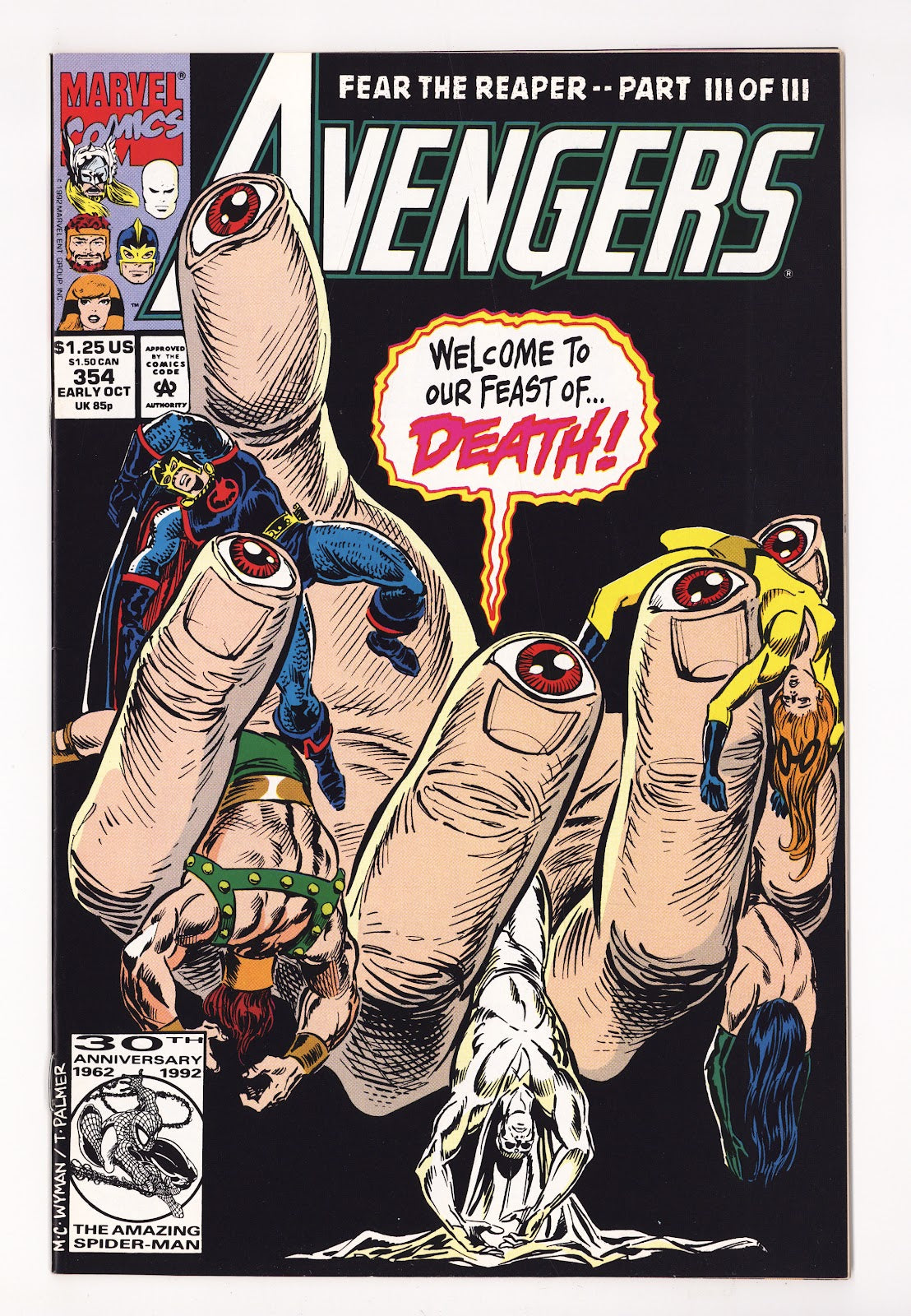 The Avengers Vol 1 354 High Grade (1992) 
