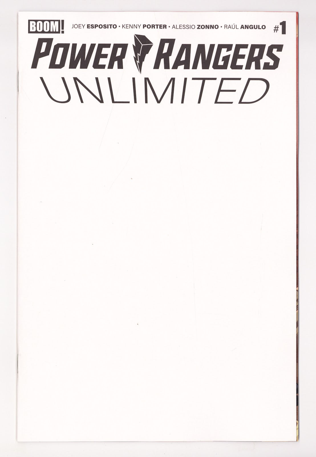 Power Rangers Unlimited 1 Blank Variant (2026)