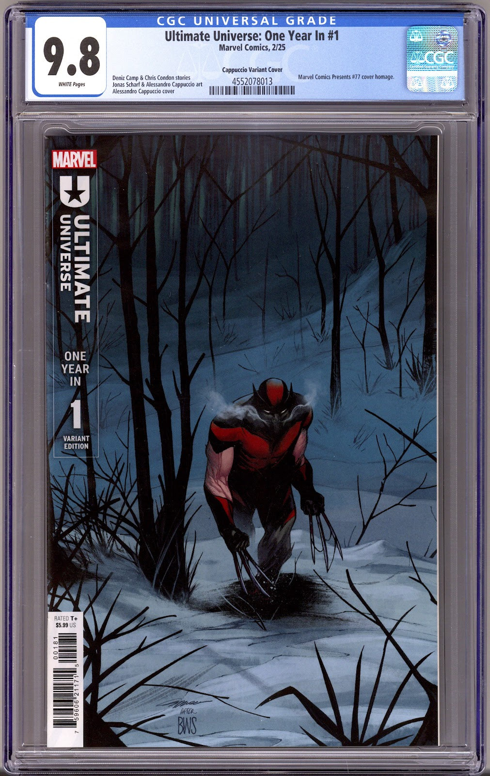 Ultimate Universe: One Year In   1 CGC 9.8 (NM/M)   (2025) Cappuccio   Variant