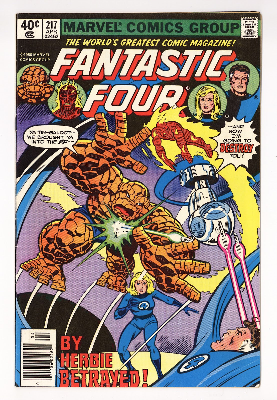 Fantastic Four Vol 1 217 Mid Grade (1980) Newsstand 