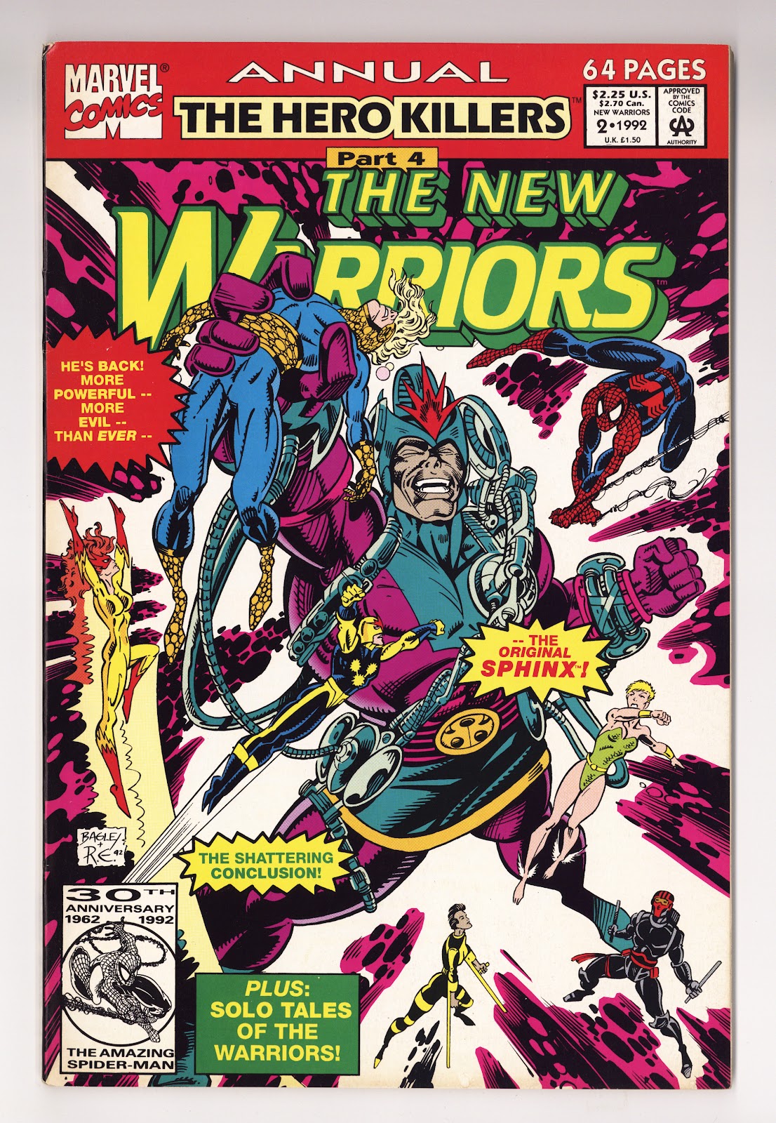 The New Warriors Annual Vol 1 2 High Grade (1992) 