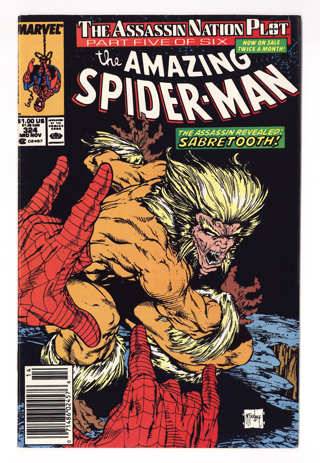 The Amazing Spider-Man Vol 1 324 VF (8.0) (1989) Newsstand 