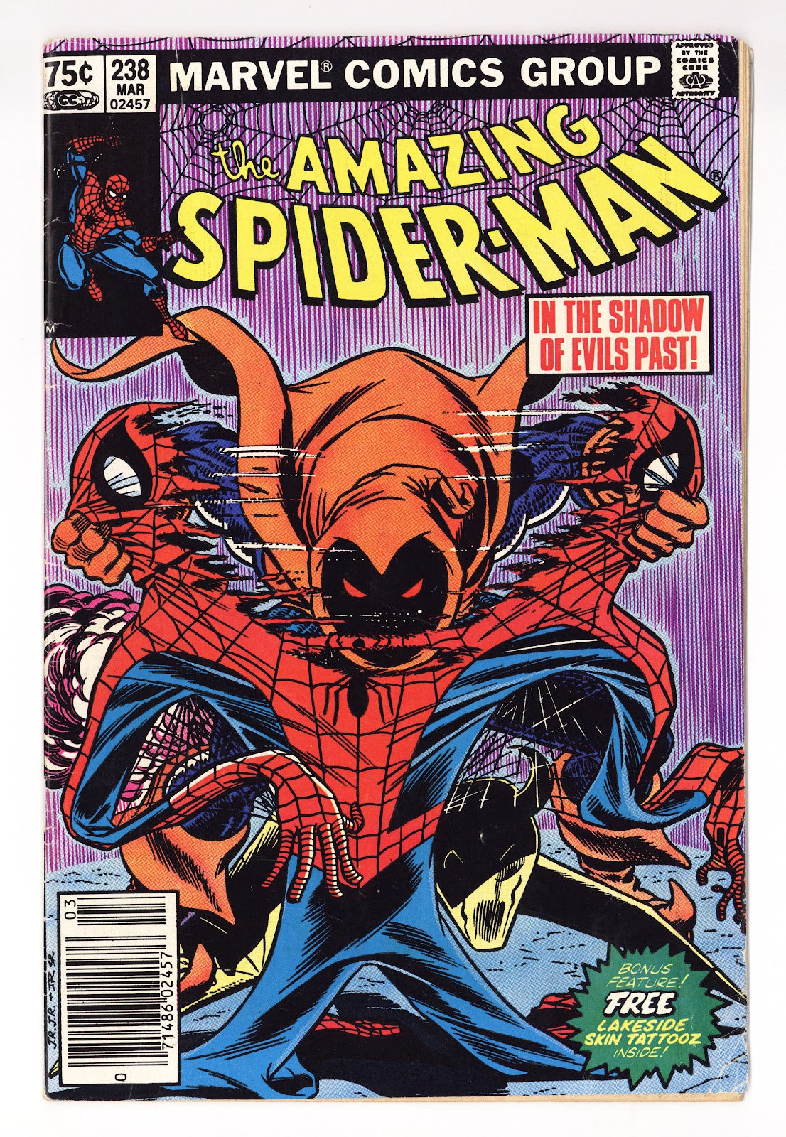 The Amazing Spider-Man Vol 1 238 VG- (3.5) With Tattooz (1983) Canadian Price Variant 