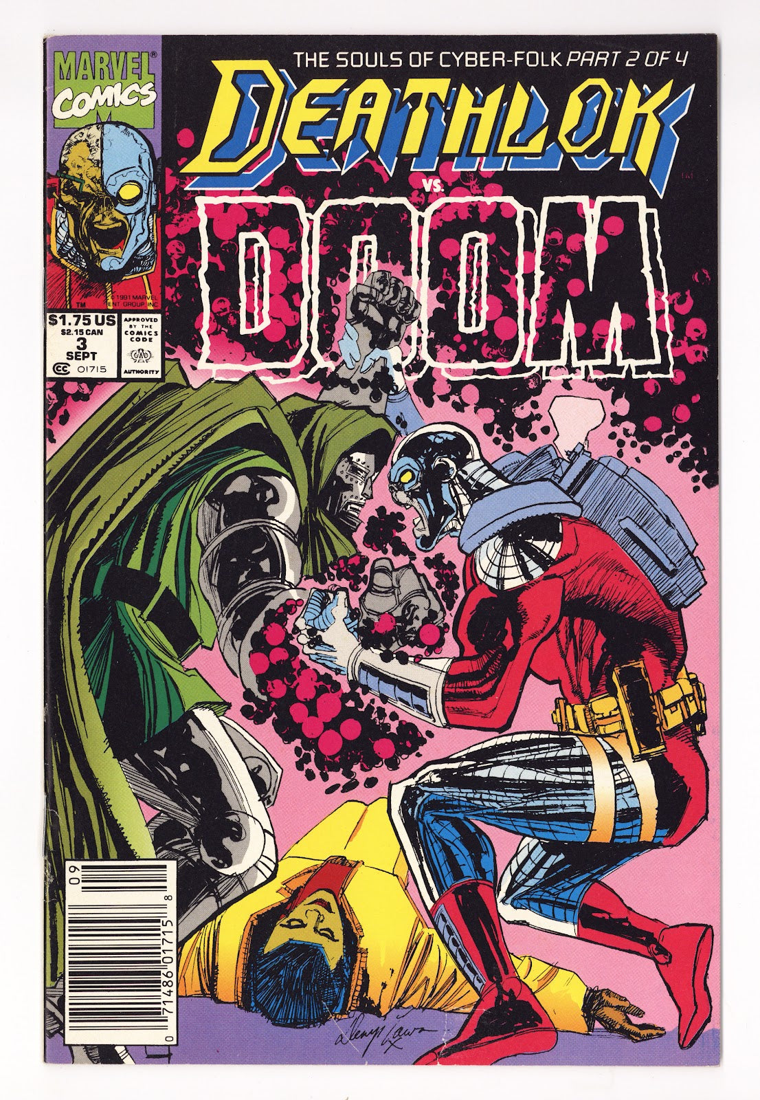 Deathlok Vol 1 3 Mid Grade (1991) Newsstand 