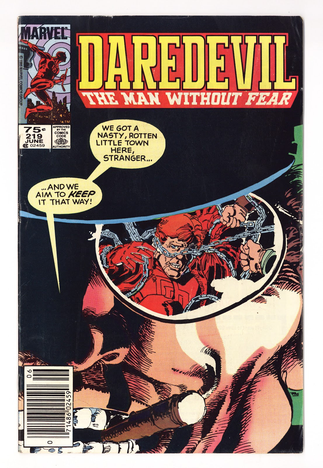 Daredevil Vol 1 219  Low Grade   (1985)   Canadian Price Variant