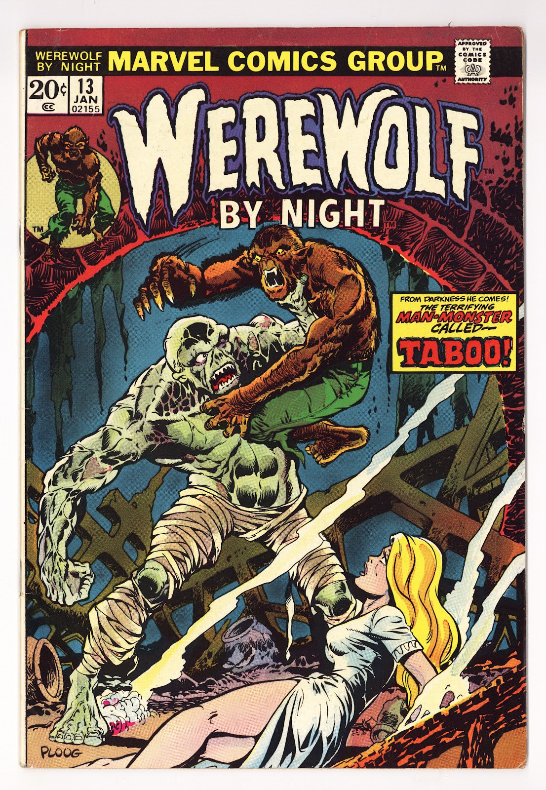 Werewolf by Night Vol 1 13  FN- (5.5)   (1974)     