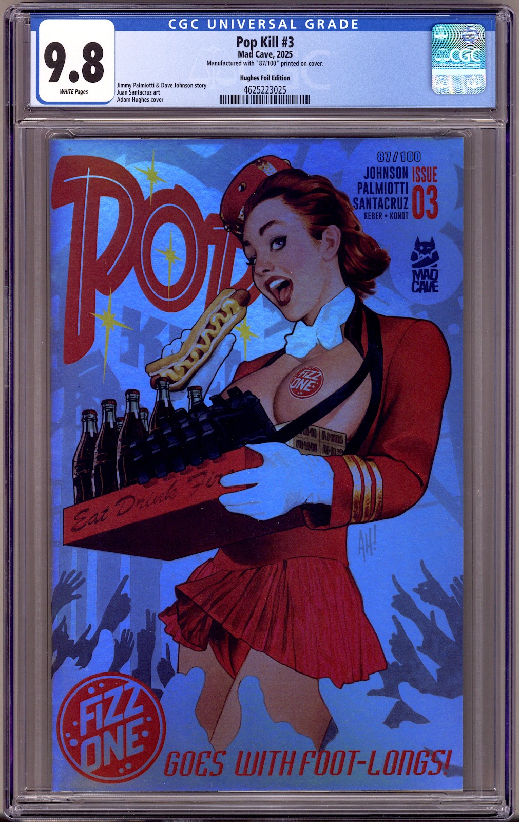 Pop Kill 3 CGC 9.8 (NM/M) 87/100 (2025) Hughes Foil Exclusive Variant 