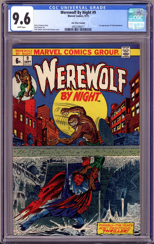 Werewolf by Night Vol 1 9 CGC 9.6 (NM+) (1973) U.K. Price Variant