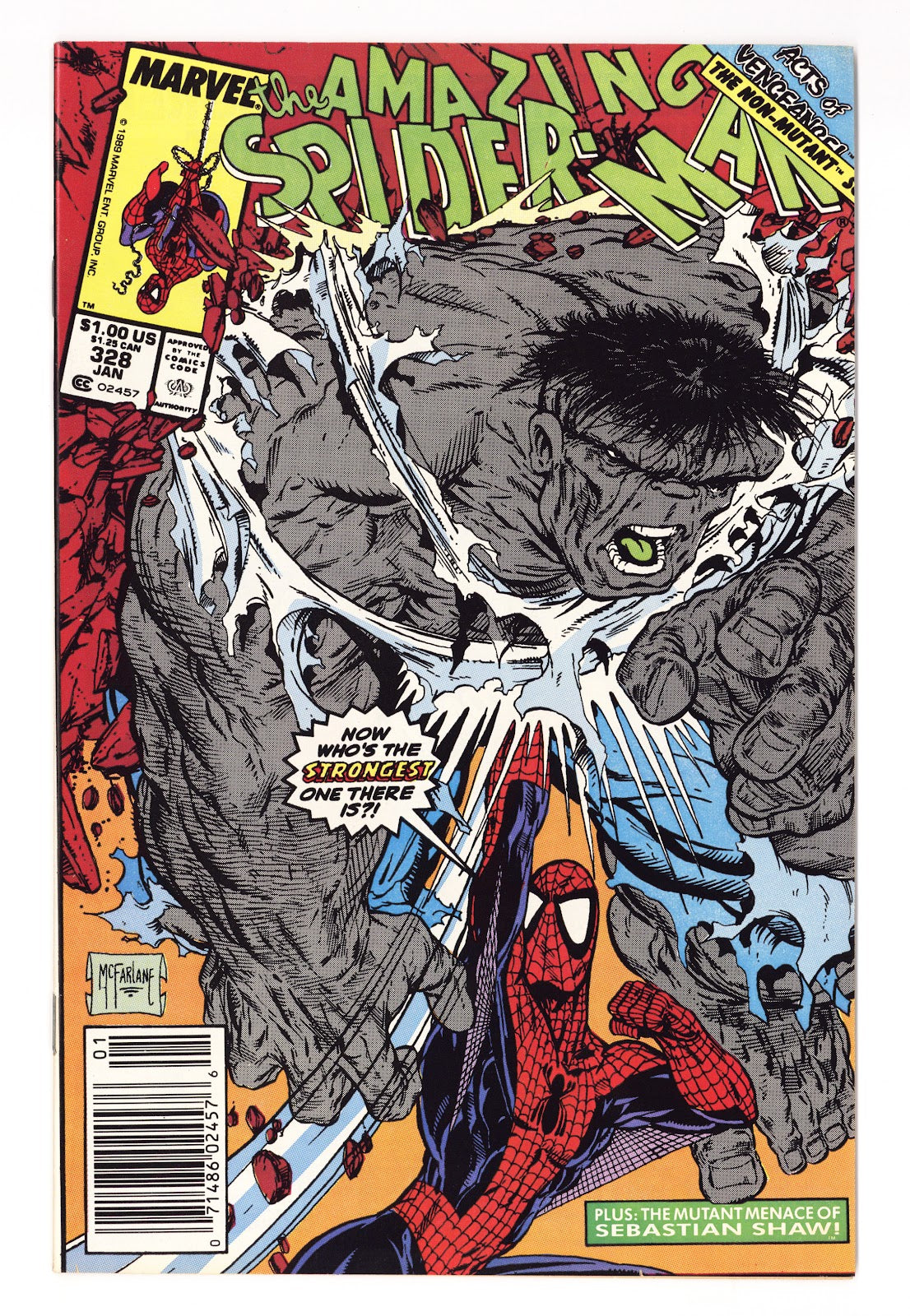 The Amazing Spider-Man Vol 1 328 VF/NM (9.0) (1990) Newsstand 