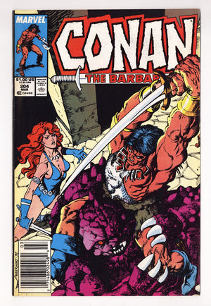 Conan the Barbarian Vol 1 204  Mid Grade   (1988)   Newsstand