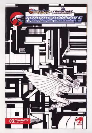 Thundercats X Silverhawks Thunderhawks 3 Shalvey B&W Variant (2026)